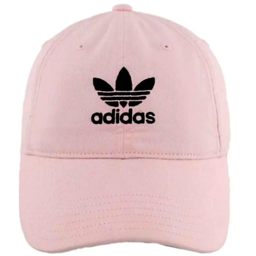 Adidas Originals Trefoil Light Pink Relaxed Strap back Baseball Hat, OS - Picture 1 of 4